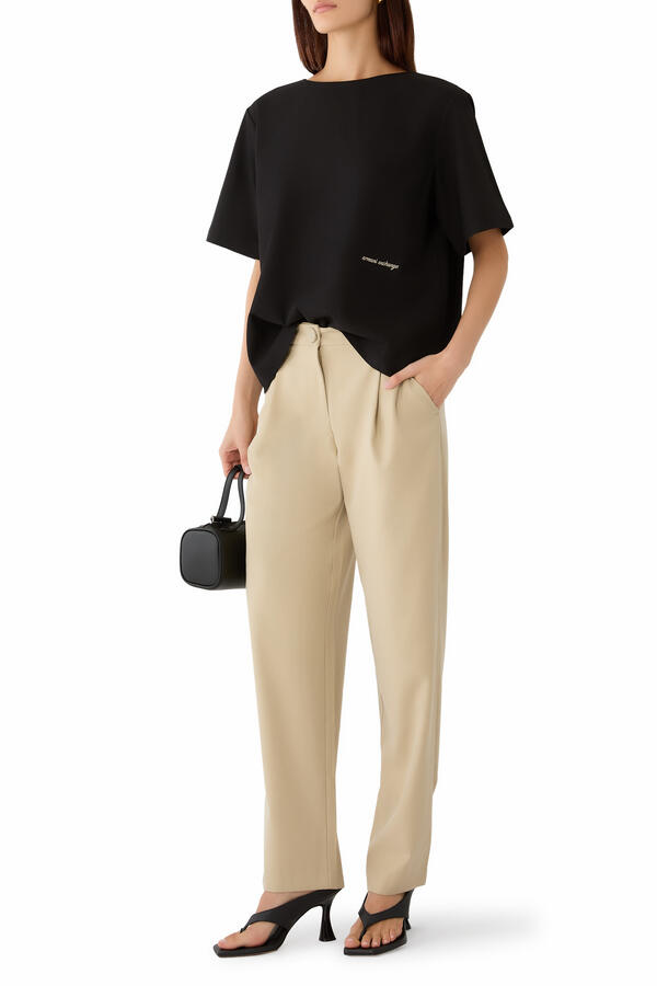Logo Pleated Trousers