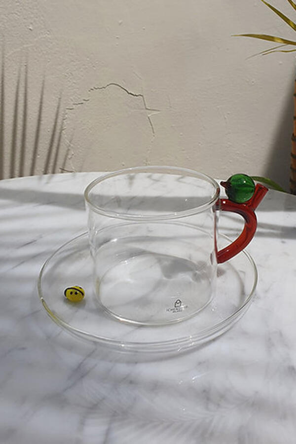 Coffee Cup with Saucer Apple