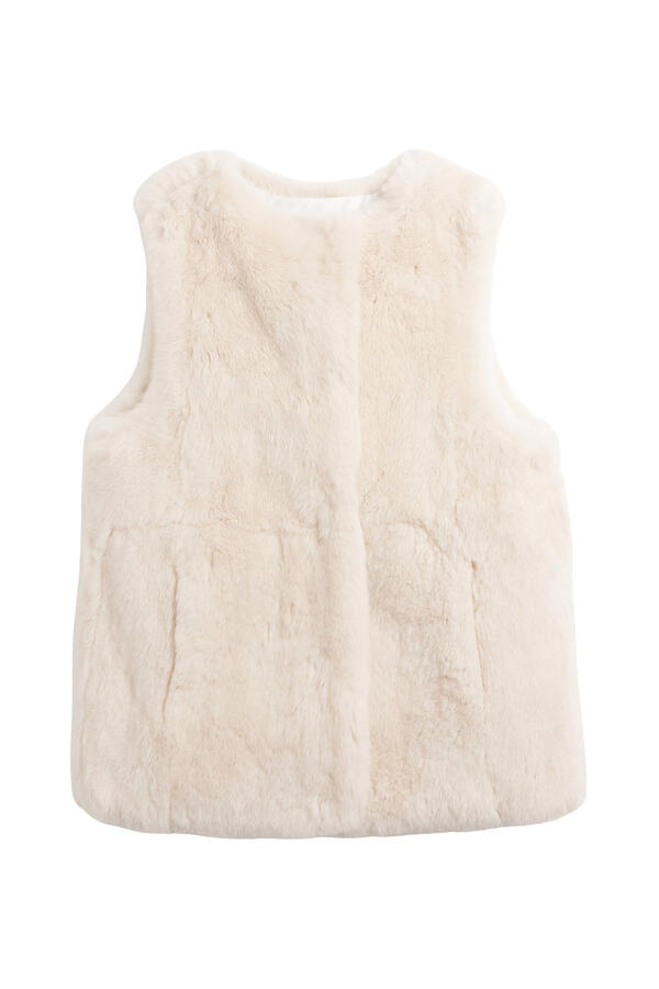 Kids  Rabbit Fur Gilet