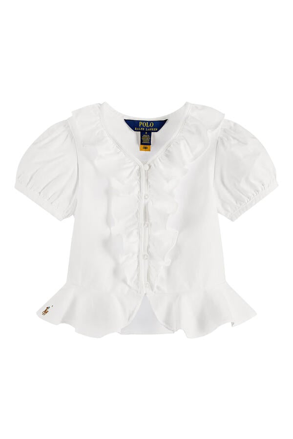 Kids Ruffled Cotton Batiste Top