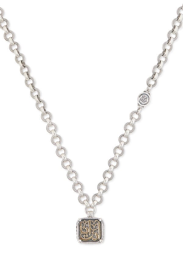 We Are One Necklace, 18K Yellow Gold, Sterling Silver & Black Spinel