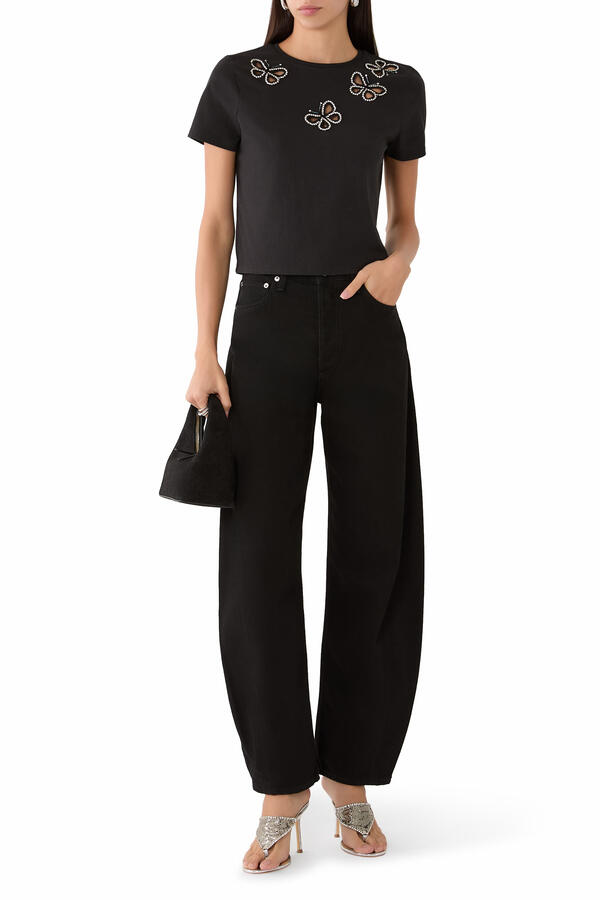 Cindy Embellished Cutout T-Shirt 