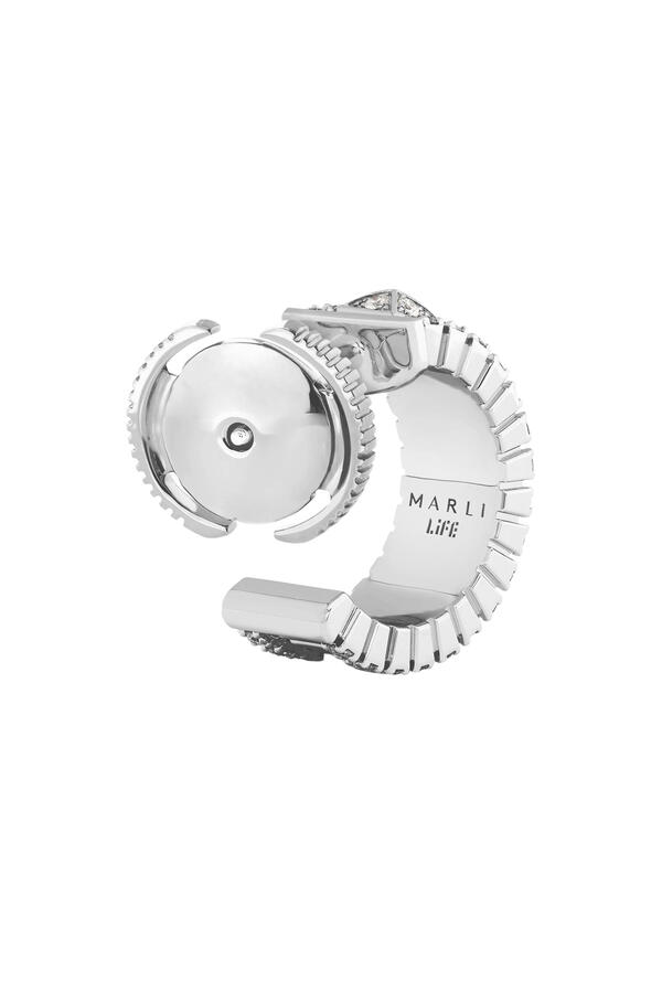 LIFE Full Diamond Mini Hoop Earrings, 18k White Gold, Diamonds