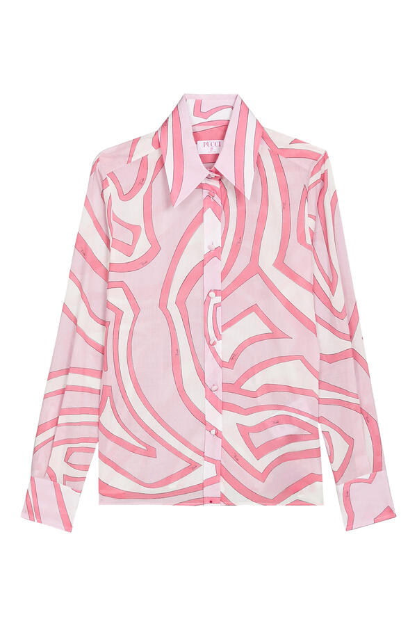  Iride-Print Button-Down Shirt 