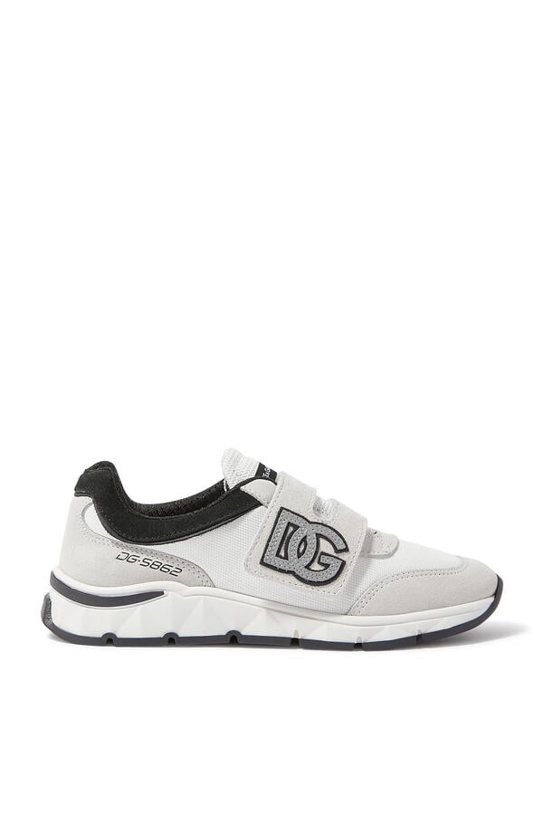 Kids DG Logo Leather Sneakers