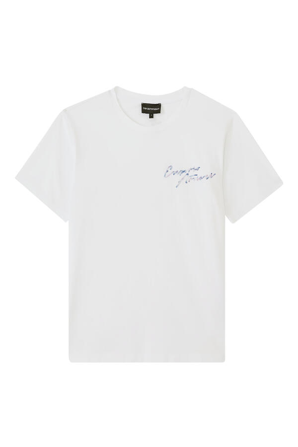 Multicolored Logo Embroidered Jersey T-Shirt