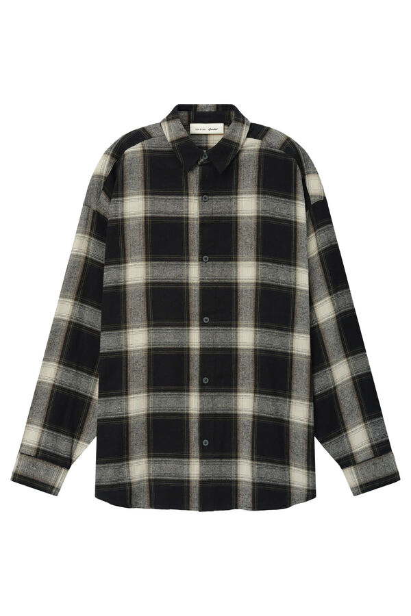 Plaid Flannel Button-Up Shirt