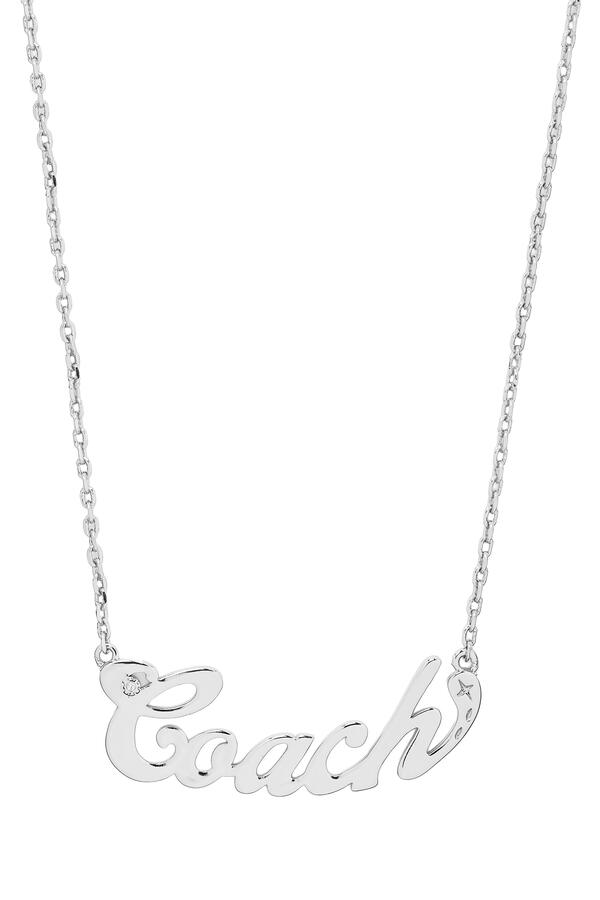 Coach Nameplate Short Pendant Necklace