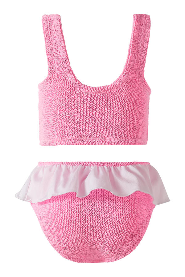 Kids Peplum Frill Olive Bikini
