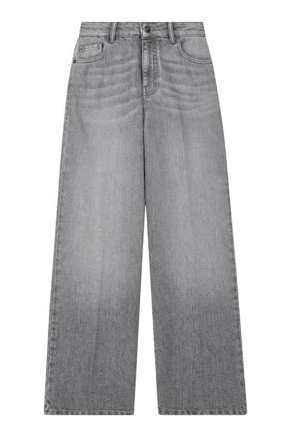 Five-Pocket Wide-Leg Jeans 