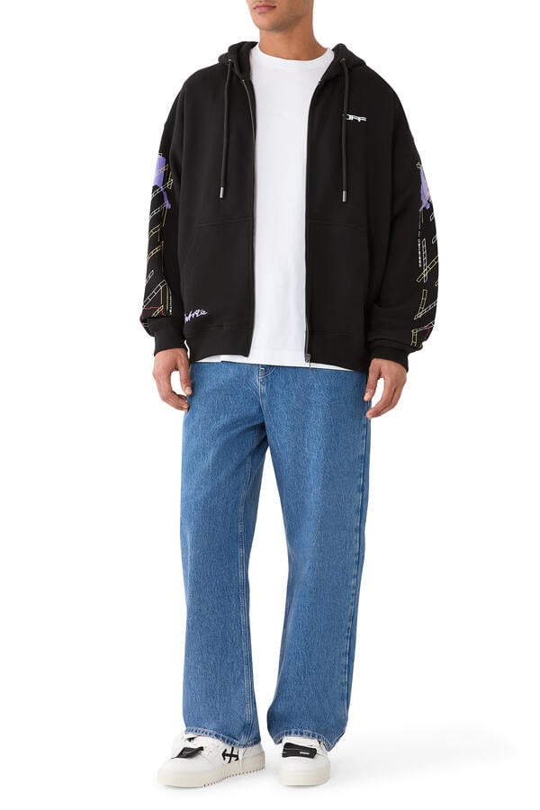 Archigeography Arrow Skate Zip Hoodie 