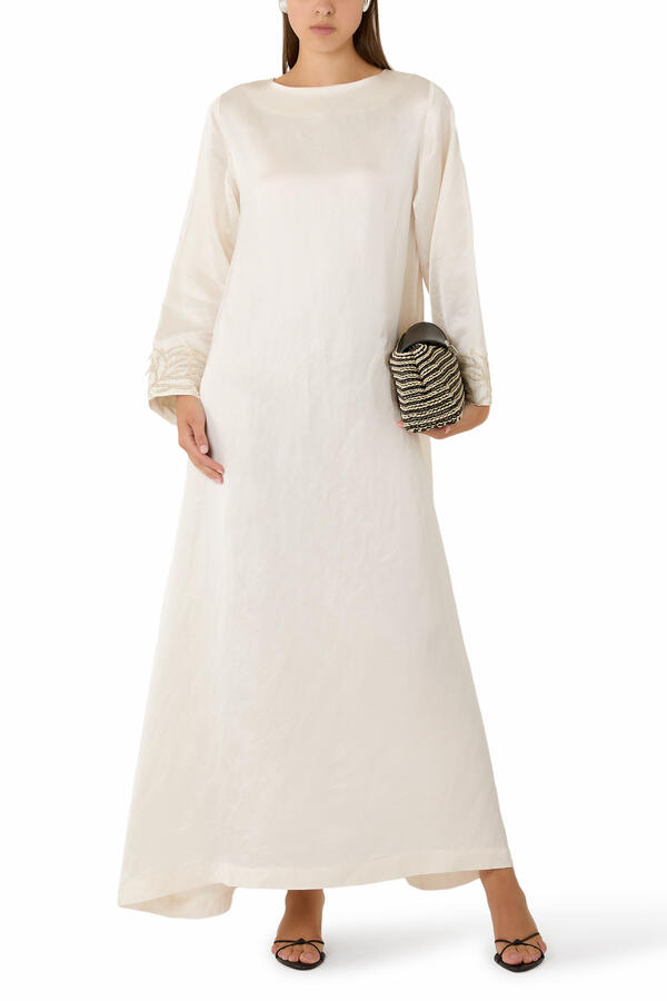 Embroidered Bell Sleeve Dress 