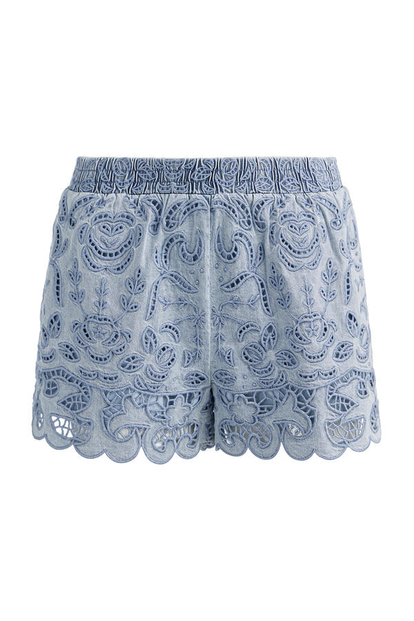 Kenley Eyelet Denim Shorts