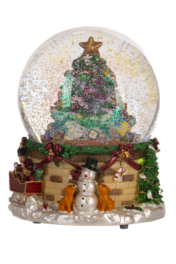 LED Light-Up Musical Christmas Tree Snow Globe (Battery Operated)