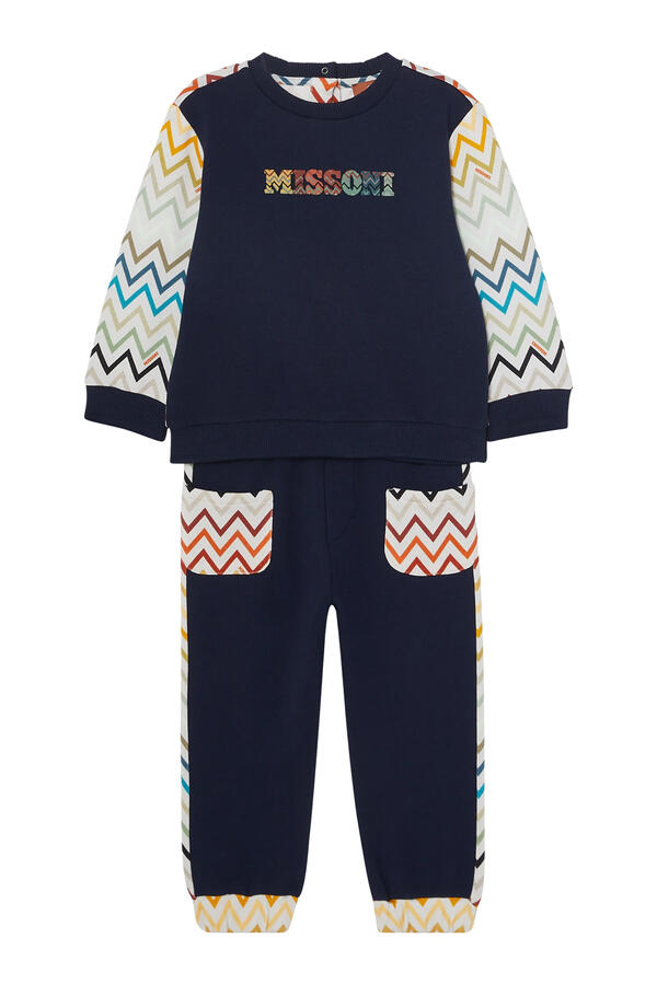 Kids Zigzag Fleece Tracksuit Set