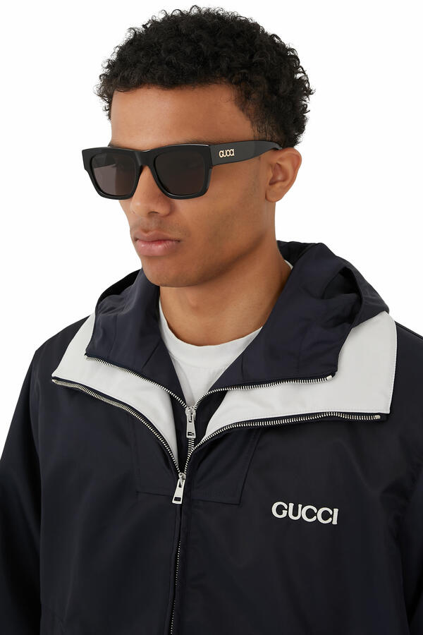 Logo Square Frame Sunglasses