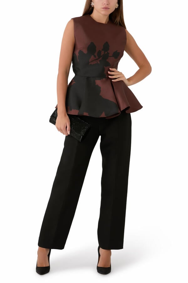 Printed Peplum Top
