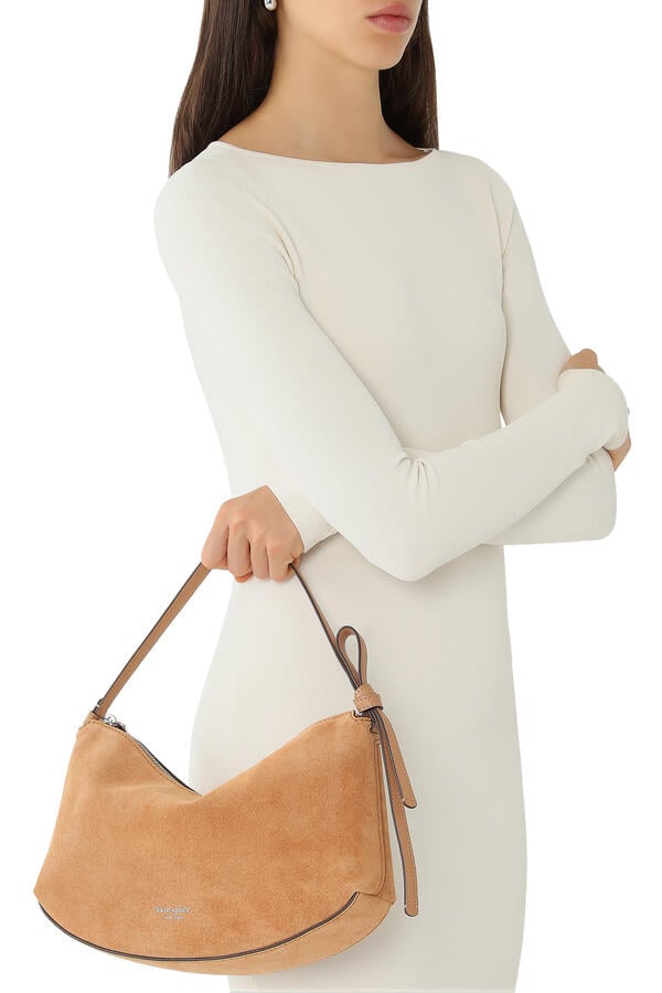 Loop Suede Shoulder Bag