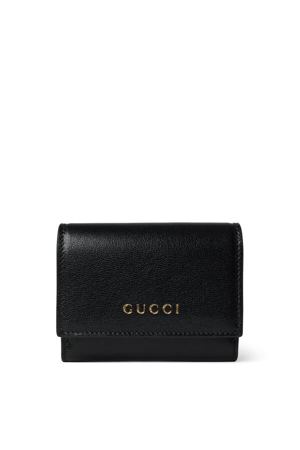 Logo Lettering Bi-Fold Card Case