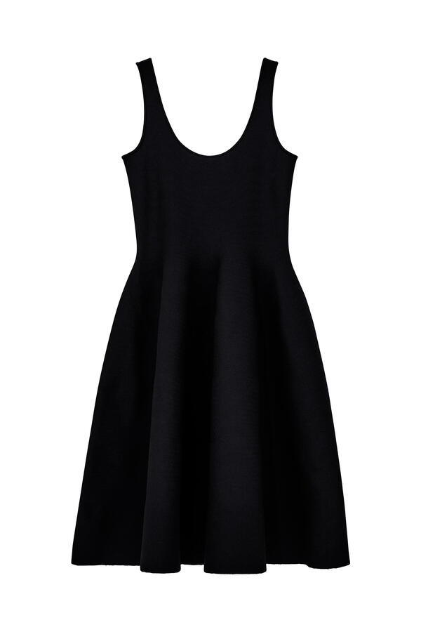 Scoop Neckline Sleeveless A-Line Dress