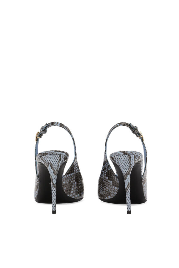Lollo 90 Python Skin Slingbacks