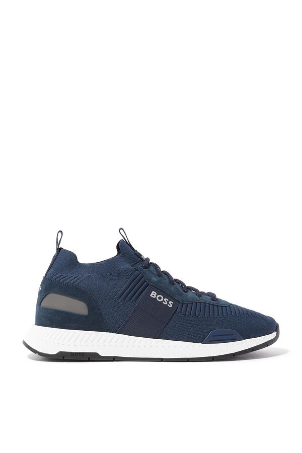 Sock Sneakers with Suede Trims