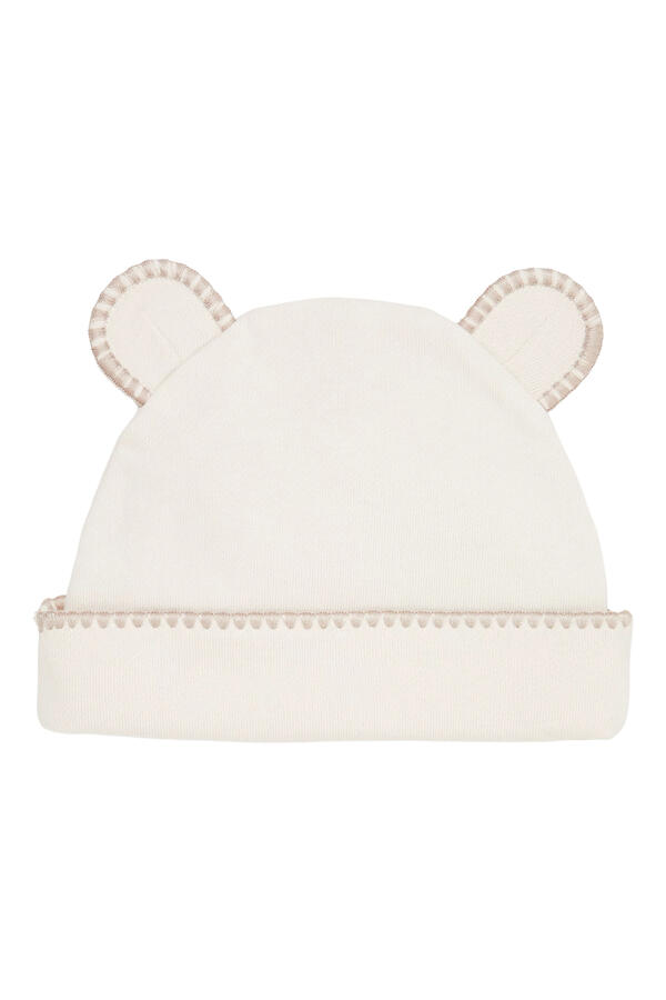 Kids Cotton Fleece Beanie Hat with Bear Ears
