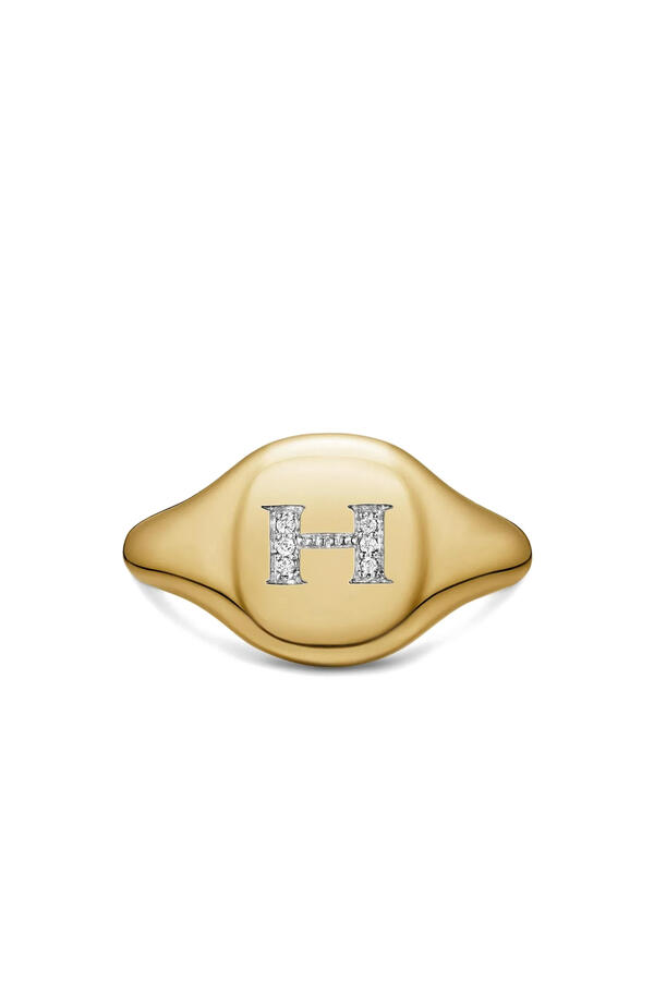 Mini DY Initial H Pinky Ring