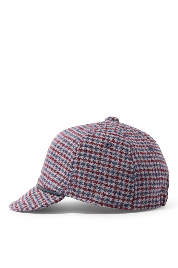Kids Embroidered Patch Houndstooth Baseball Hat