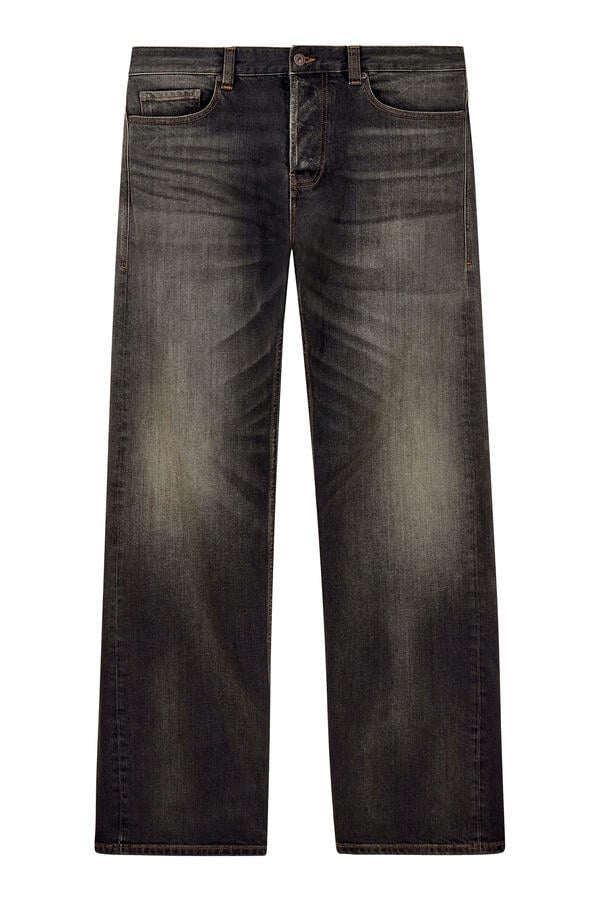 Faded Effect 5-Pocket Jeans