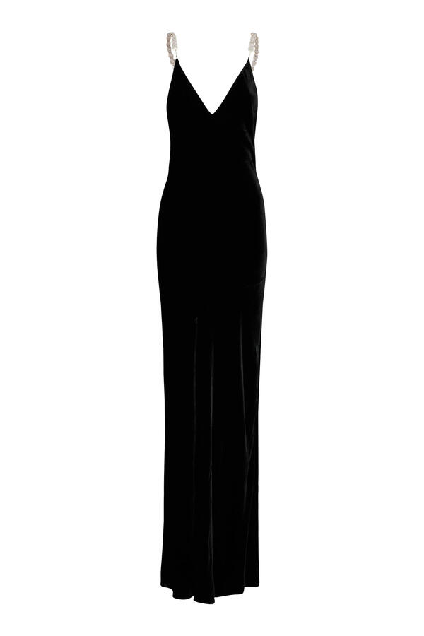 Saint Beaded Strap Gown