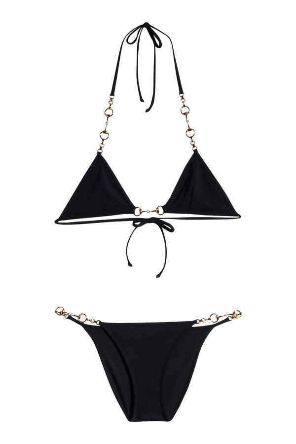 Horsebit Chain Detail Bikini Set