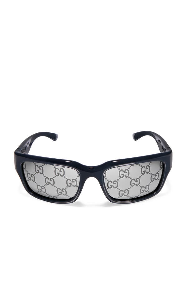 Rectangular-Frame Sunglasses 