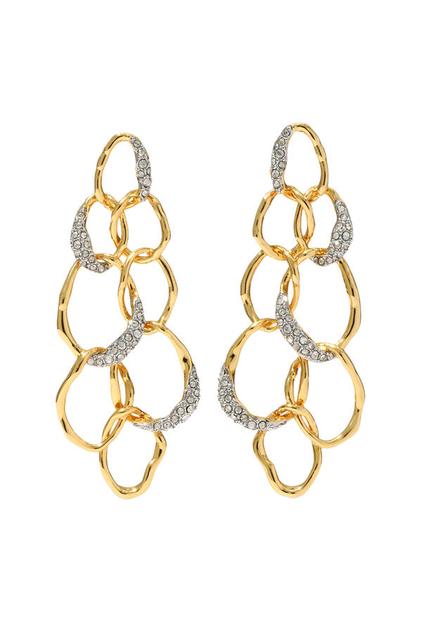 Solanales Crystal Linked Drop Post Earrings