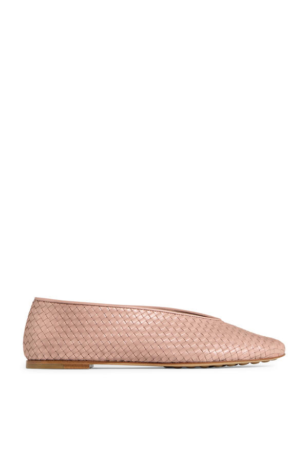 Rosa Intrecciato Ballerina Flats