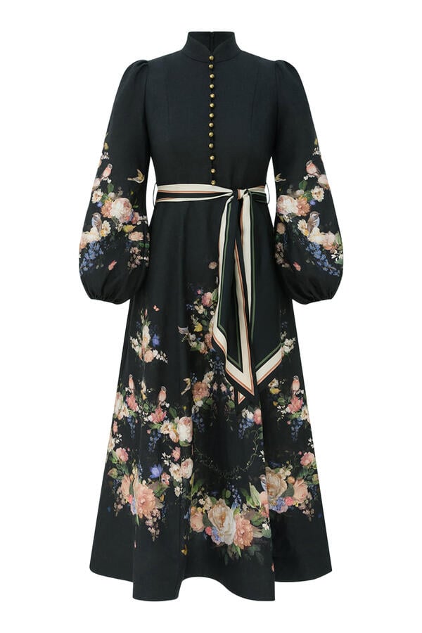  Valiant Button Midi Dress
