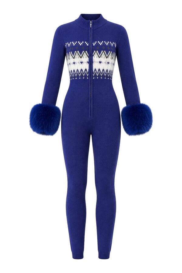Fair Isle-print Jumpsuit in Merino Wool Blend