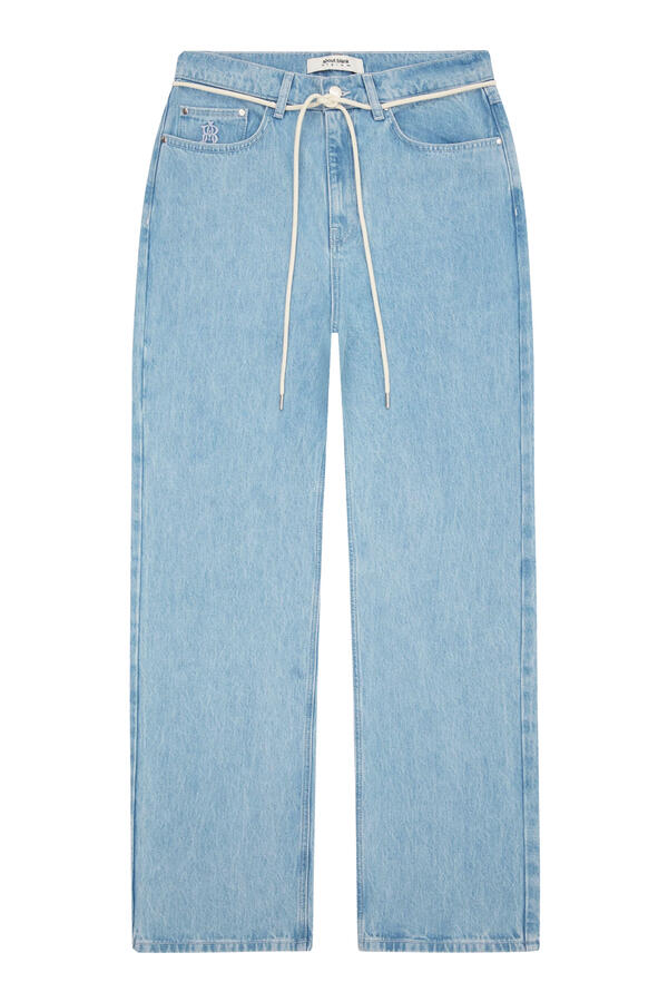 Denim Block Pants