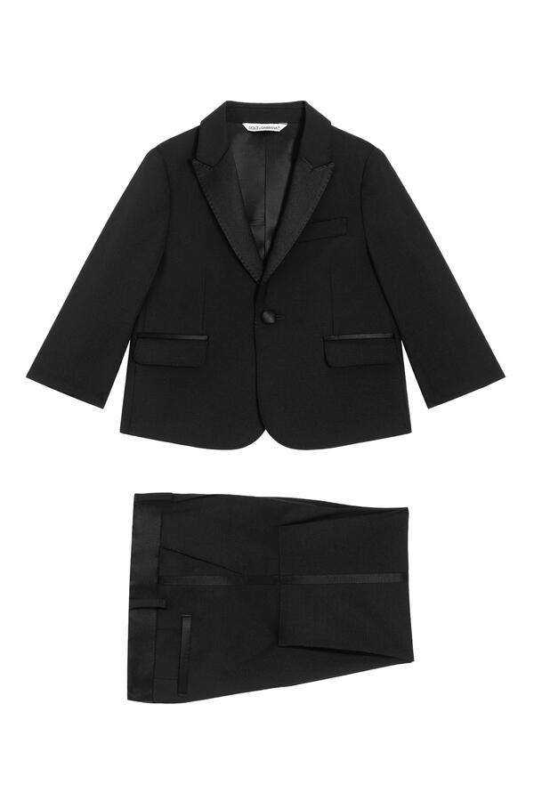 Kids Single-Breasted Suit and Tuxedo Trousers Set