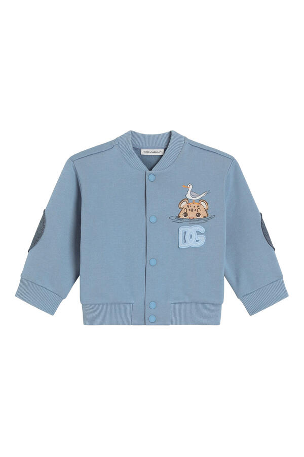  Sweatshirt with Leopard Print and DG Patch 