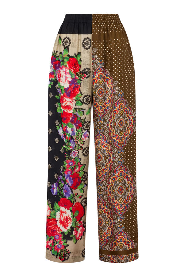Printed Silk Pants