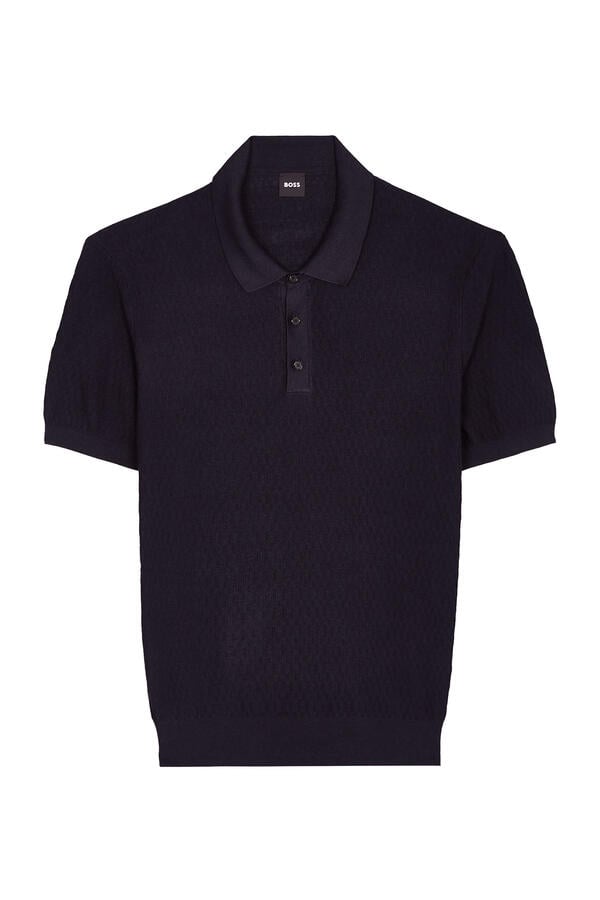 H-Lurazio Textured Knit Polo Shirt