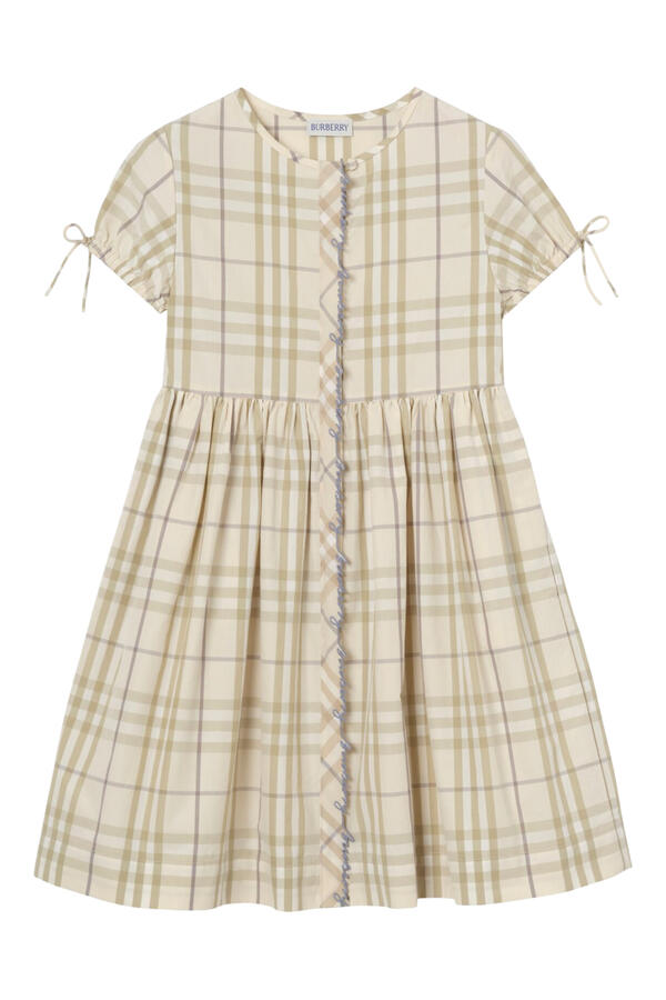 Kids  Check Cotton Dress 