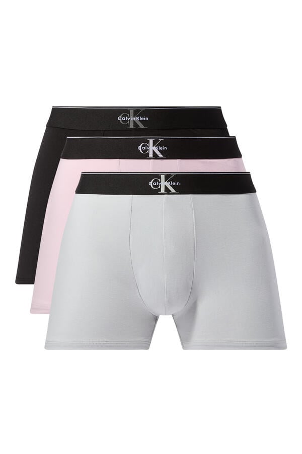 Graphic Monogram Cotton Stretch Trunks, Set of 3