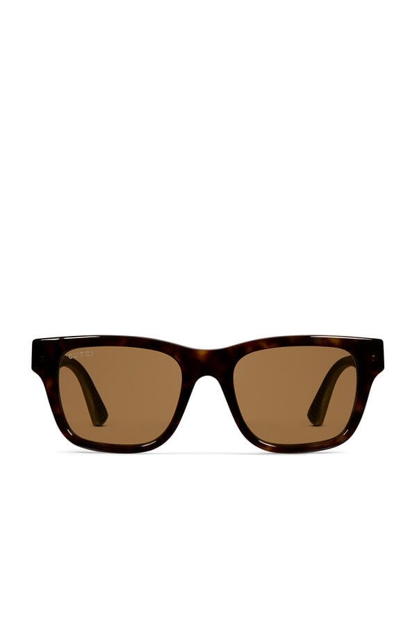 Logo Tortoiseshell Square Frame Sunglasses