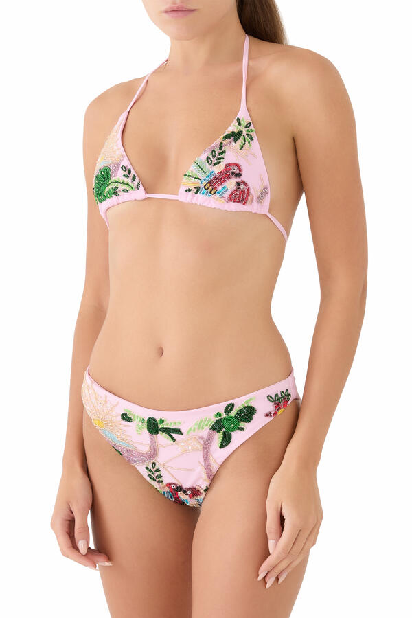 Charli Embellished Premium Tropical Bikini Bottom