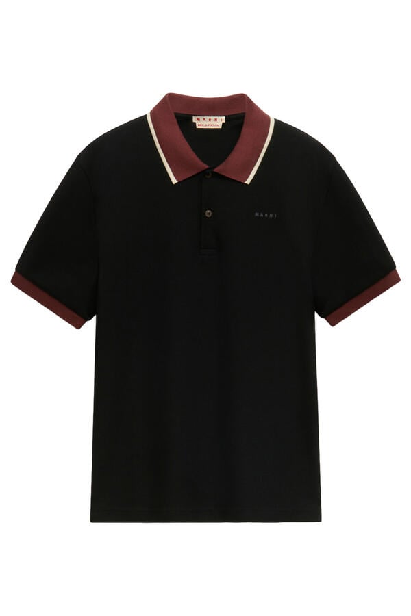 Logo Contrast Trims Polo Shirt