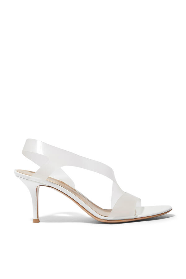 Metropolis 70 Sandals in Plexi and Leather