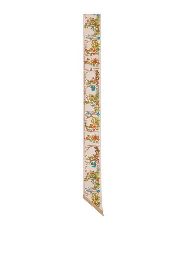 Printed Silk Neck Bow
