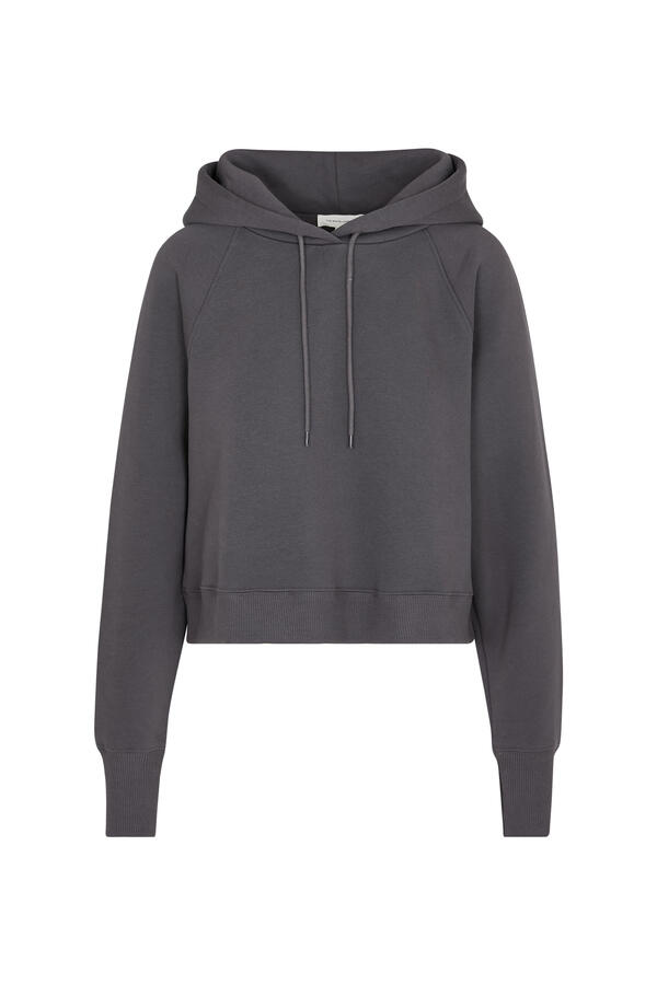 Carbon Finish Cropped Hoodie